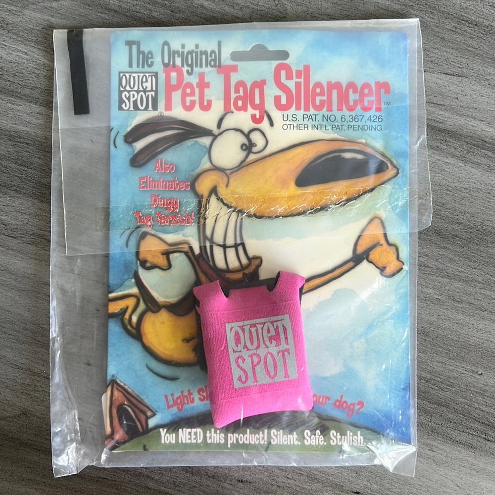 Quiet Spot Pet Tag Silencer -Pink